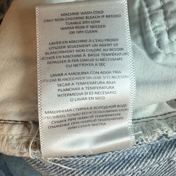 REDONE 70s Ultra High Rise Stove Pipe in Worn Blue Wash Button Fly sz 23 EUC - Picture 11 of 11